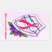 Breast Cancer: You are not alone Rectangular Stickers