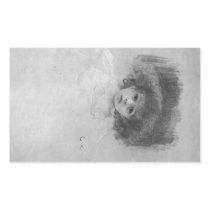 Breast image of a child by Gustav Klimt Rectangular Stickers