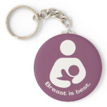 Breast Is Best Icon - Mauve Key Chains