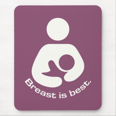Breast Is Best Icon - Mauve Mouse Pad by JaZilla