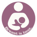Breast Is Best Icon - Mauve stickers