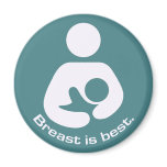 Breast Is Best Icon - Teal Magnets