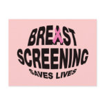 Breast Screen Pink Postcard