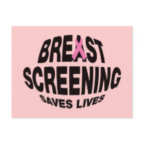 Breast Screen Pink Postcard