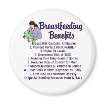 Breastfeeding Benefits Refrigerator Magnet
