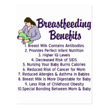 Breastfeeding Benefits Post Card