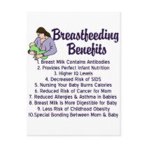 Breastfeeding Benefits Post Card