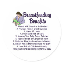 Breastfeeding Benefits Stickers