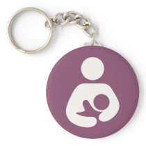 Breastfeeding Icon - Mauve Key Chains