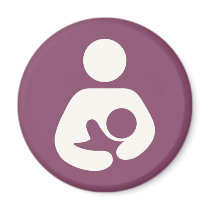 Breastfeeding Icon - Mauve Magnets
