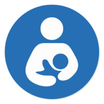 Breastfeeding Icon Round Stickers