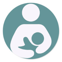 Breastfeeding Icon Teal Stickers
