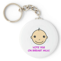 Breastfeeding keychain (Vote yes on breast milk)
