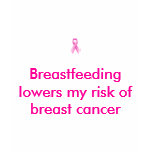 Breastfeeding lowers risk of breast cancer t-shirts