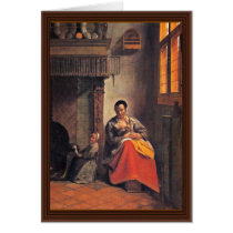 Breastfeeding Mother By Hooch Pieter De Card