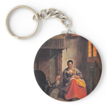 Breastfeeding Mother By Hooch Pieter De Keychains