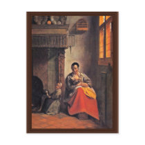 Breastfeeding Mother By Hooch Pieter De Postcards