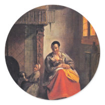 Breastfeeding Mother By Hooch Pieter De Stickers