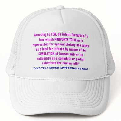 Breastfeeding vs. Formula Mesh Hats by SuperMoms