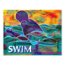 Breaststroke Custom Invitations
