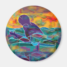 Breaststroke Refrigerator Magnets