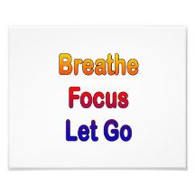 Breathe Focus Let Go rainbow gradient Art Photo