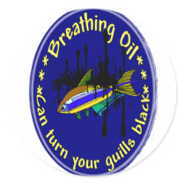 Breathing Oil Round Sticker