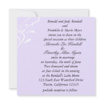 Breathless Lightly Lavendar Wedding Invites
