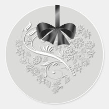 Breathless Wedding Envelope Seals - mist Round Stickers