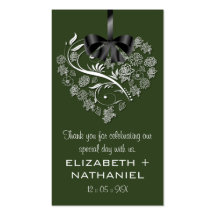 Breathless Wedding Favour Biz Favour Tag-forest Business Card Templates