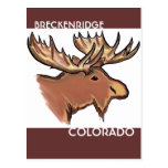 Breckenridge Colorado brown moose postcard