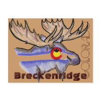 Breckenridge Colorado elk postcard