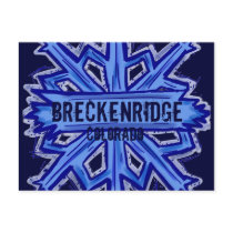 Breckenridge Colorado snowflake postcard