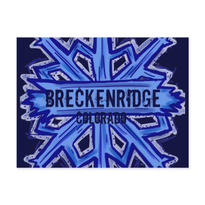 Breckenridge Colorado snowflake postcard by ArtisticAttitude