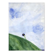 Breezy Summer Hill Blank Card Art Photo