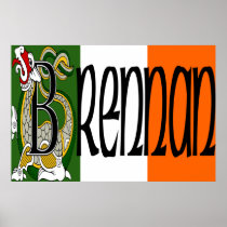 Brennan Celtic Dragon Poster Print