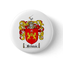 BRENNAN FAMILY CREST -  BRENNAN COAT OF ARMS PINBACK BUTTONS