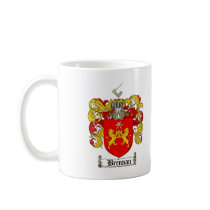 BRENNAN FAMILY CREST -  BRENNAN COAT OF ARMS COFFEE MUG