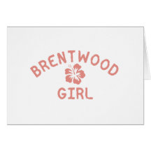 Brentwood CA Pink Girl Greeting Card