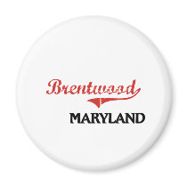 Brentwood Maryland City Classic Fridge Magnets