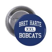 Bret Harte - Bobcats - Junior - Oakland California Pinback Buttons