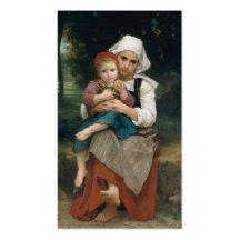 Breton Brother and Sister - William Bouguereau Business Card Templates