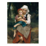 Breton Brother and Sister - William Bouguereau Post Cards