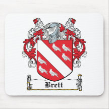 Brett Family Crest Mouse Pads