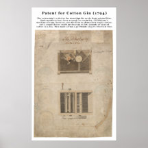 Brevet ORIGINAL pour le genièvre de coton (1794) Posters