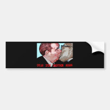 Brezhnev & Honecker Kiss,East Side Gallery, Berlin Bumper Stickers
