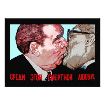 Brezhnev & Honecker Kiss,East Side Gallery, Berlin Invitations