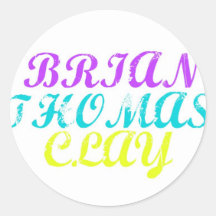 Brian Clay Round Sticker