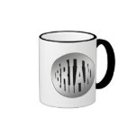 BRIAN - SILVER TEXT COFFEE MUG