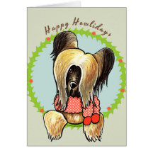 Briard Howlidays heureux Carte De Vœux